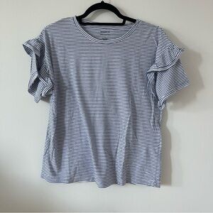 Banana Republic Designer Tee- Blue & White Stripe